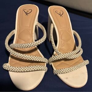 Windsor White Strappy Heeled Boots